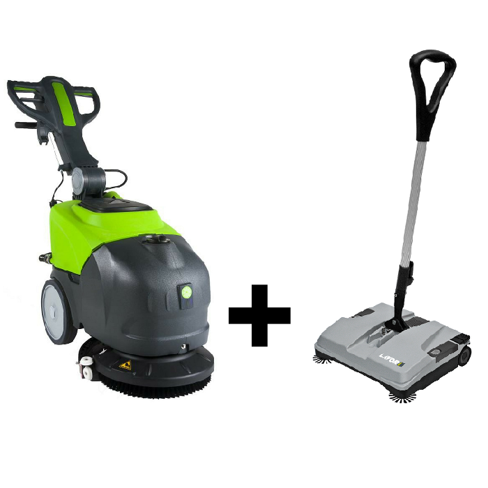 Podlahový mycí stroj Clean time 15 C + bateriový zametač BSW 375ET